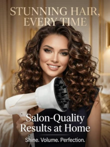 SOKANY 1个吹风机风嘴配件，适用于造型、吹干和卷发 - 黑色电动吹风机扩散器，带通风槽，适合所有发质，美发造型工具 | 流线型设计 | 高效吹干 - 白色 - 查看 5