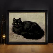 Set Of 6 Unframed Dark Academia Gallery Canvas Posters, Moody Gothic Wall Art, Vintage Spooky Decor, Black Room Decor, Artwork Wall Painting For Gift, Wall Picture For Living Room, Bedroom, Dining Room, Corridor, Home And Dormitory Decoration - Black and yellow - View 6