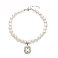 Luxury Hip-Hop Pet Necklace, Dog Faux Pearl Necklace, Pet Collar Accessories, British Style Decoration, Suitable For Daily Wear And Parties - Multicolor - View 3