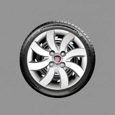 Jogo 4 Calotas Aro 14 Fiat Palio  Strada + Emblemas