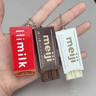 2026 New Meiji Chocolate Snap Stress Relief Toy Keychain - Perfect Gift - Birthday Gift - Holiday Gift - Christmas Gift