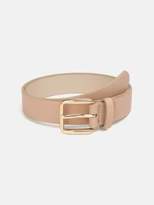 1pc Solid Color Casual PU (Polyurethane) Decorative Belt For Women, Suitable For Daily Use With Square Buckle - A - View 17