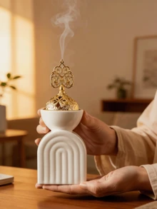 1件/套创意拱形室内香炉，中东风格，优雅树脂香炉，防火香盒，家居装饰，房间装饰，瑜伽室，露营，花园，露台，经典烛光晚餐照明，装饰品 - 彩色 - 查看 5