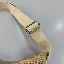 Half-Moon Straw Bag Chic Casual Summer Laytonvivian 2519 Simple Minimalist Summer Side Pouch - Màu Khaki - Xem 3