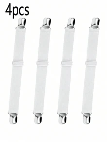 4pcs Adjustable Bed Sheet Straps, Bed Sheet Fasteners, Heavy Duty Bed Sheet Clips, Suitable For Mattress, Fitted Sheet, Flat Sheet, Black - Multicolor - View 11