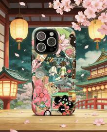 My Neighbor  Cheerful Art Print Anti-Scratch Fashion Accessory High-Grade Camera Protection Chic Phone Case Durable Shield Cover For Daily Use, Anniversary Gift, Valentine's Day Gift, Birthday Gift, Wedding Gift, Mother's Day Gift, Father's Day Gift, Best Friend Gift, Gift For Mom/Dad, Gift For Boyfriend, Gift For Girlfriend, Suitable For IPhone 11 12 13 14 15 16 Pro Max - 黑色 - 查看 1