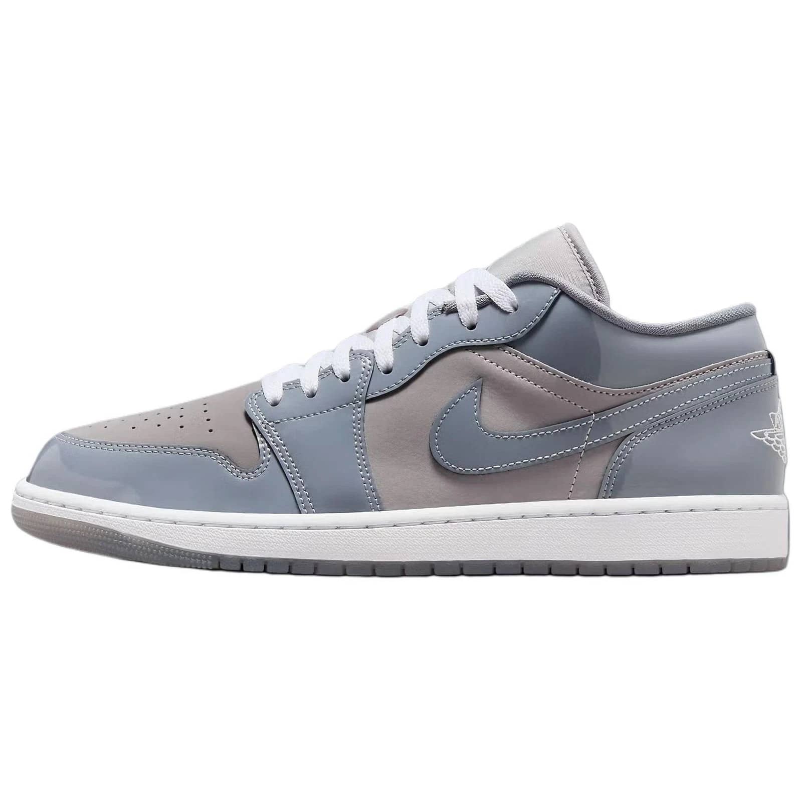 Nike Air Jordan 1 Low 'Men's Patent Varsity Red Black Jordans For Men HV4089-006 | Low-Top Versatility, Everyday Wearable - 淺灰色 - 查看 1