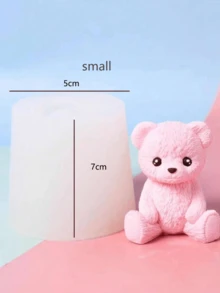 Sitting Bear DIY Handmade Fragrance Plaster Multifunctional Silicone Mold - White - View 6