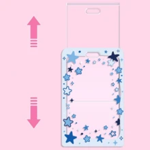 Fashionable Transparent Star Thick Sliding Card Holder, Portable ID Card Protector Case For Student ID, Transit Card, Kpop Star Fan Card Collection - Star Card Holder - View 8