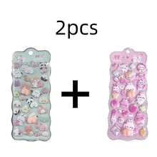 1张3D可爱动物软萌捏捏乐贴纸,卡通装饰贴纸,两种款式可选,适用于贴纸簿、笔记本电脑、冰箱,以及DIY手机壳装饰。是家居装饰、生日、派对、婚礼和母亲节礼物的完美之选。 - 3D浮雕貼紙 - 查看 16