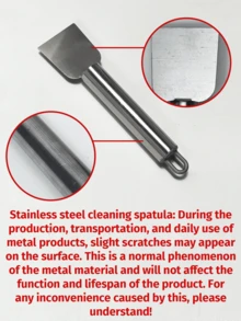 Multi-Purpose Stainless Steel Cleaning Scraper - Durable Kitchen Tool For Efficient Cooktop And Pan Cleaning, Ideal For Home, Bathroom, And Car Use, Kitchen Cleaning Supplies - Multicolor - View 9