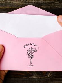 1枚可定制圆形Logo/图案婚礼印章，个性化印章套装，可印制家庭姓名，可定制宠物印章，DIY印章，简约现代风格，适合作为生日礼物、婚礼礼物、办公礼物、送给她/他的理想礼物、周年纪念日礼物、情人节礼物、母亲节礼物、生日礼物、父亲节礼物、毕业礼物、乔迁礼物，营造温馨氛围 - 彩色 - 查看 5