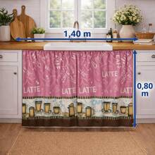 Printed Sink Curtain 1.40m | Makes Your Kitchen More Charming And Cozy - JULIET - Xem 2