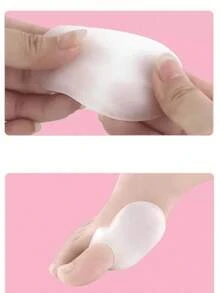 QKC 1双男女通用硅胶防摩擦足部保护套 - 白色 - 查看 3