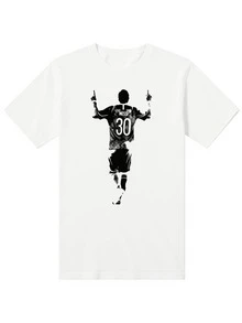 2025 Summer New Messis Barcelona Argentina Men's Commemorative Edition Pure Cotton Short-Sleeved T-Shirt - 白色 - 查看 1