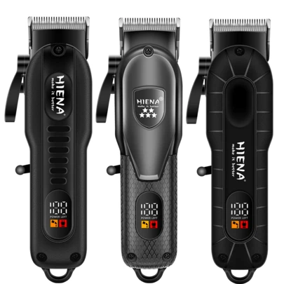  HIENA 多功能一体式理发工具，家用理发用品，专业男士无线理发器，USB充电及数字显示，男士理发工具，理发配件，适合家庭和理发店使用，男士礼品
