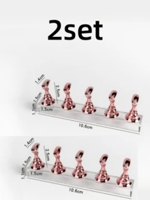 2 Sets (10pcs) - Nail Art Tray, Nail Art Stand Set (Base Only), Nail Art Press Stand, Nail Art Practice Hand Tray, Pre-Coated Nail Art Stand, Nail Art Display Rack, Home Nail Salon Starter Kit (Pink)