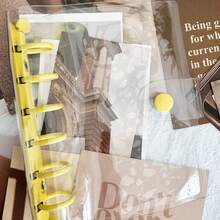 Sổ tay rời trong suốt, gáy xoắn có thể tháo rời, chất liệu trong suốt cao, chống áp lực và chống trầy xước, thiết kế khóa cài, phù hợp cho ghi chú bài học trên lớp, sắp xếp tài liệu văn phòng, lập kế hoạch và bố cục sáng tạo, sổ tay rời trong suốt di động, văn phòng phẩm thiết thực cho học tập và công việc hàng ngày, thích hợp làm quà tặng văn phòng phẩm, đồ dùng học tập, tốt nghiệp, đám cưới, Ngày của Mẹ. - Sách rời - Xem 10