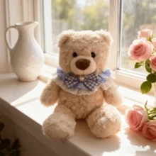 26厘米/10.23英寸吉弗特熊毛绒娃娃，含娃娃服装配件，可爱毛绒玩具娃娃，生日和节日礼物 - 藍色 - 查看 8