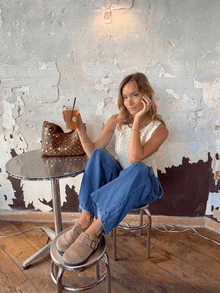 Áo nữ mùa hè, áo tank top dệt kim không tay màu trắng khoét rỗng, bộ đồ dệt kim thường ngày thanh lịch, áo nữ mùa hè ôm sát gợi cảm, bộ áo len mùa hè dễ thương phù hợp cho đi làm hàng ngày. - trắng - Xem 2