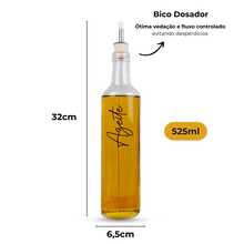 Glass Oil And Vinegar Set 525ml With Polymer Pouring Spout - Pepper - Pepper (unit) - View 2