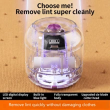 Quitapelusas eléctrico portátil de múltiples velocidades, de larga duración, potente, fácil de limpiar, de bajo nivel de ruido, suave, con malla, carga rápida inalámbrica por USB-C, adecuado para ropa, suéteres, telas, uso doméstico, regalos. Quitapelusas portátil, esencial de viaje, suministros para fiestas del Día de San Valentín para telas - Multicolor - Ver 7