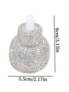 1 pieza Botella cuentagotas de aceite esencial de 30ml, Botella recargable de viaje para suero, esencia o perfume con diamantes de imitación de alta gama, adecuada para líquidos, regalo creativo - Plateado - Ver 4