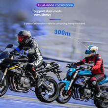 头盔对讲机、头盔耳机、摩托车头盔蓝牙5.3耳机、IPX6防水对讲机、500mAh可充电电池 - A - 查看 5