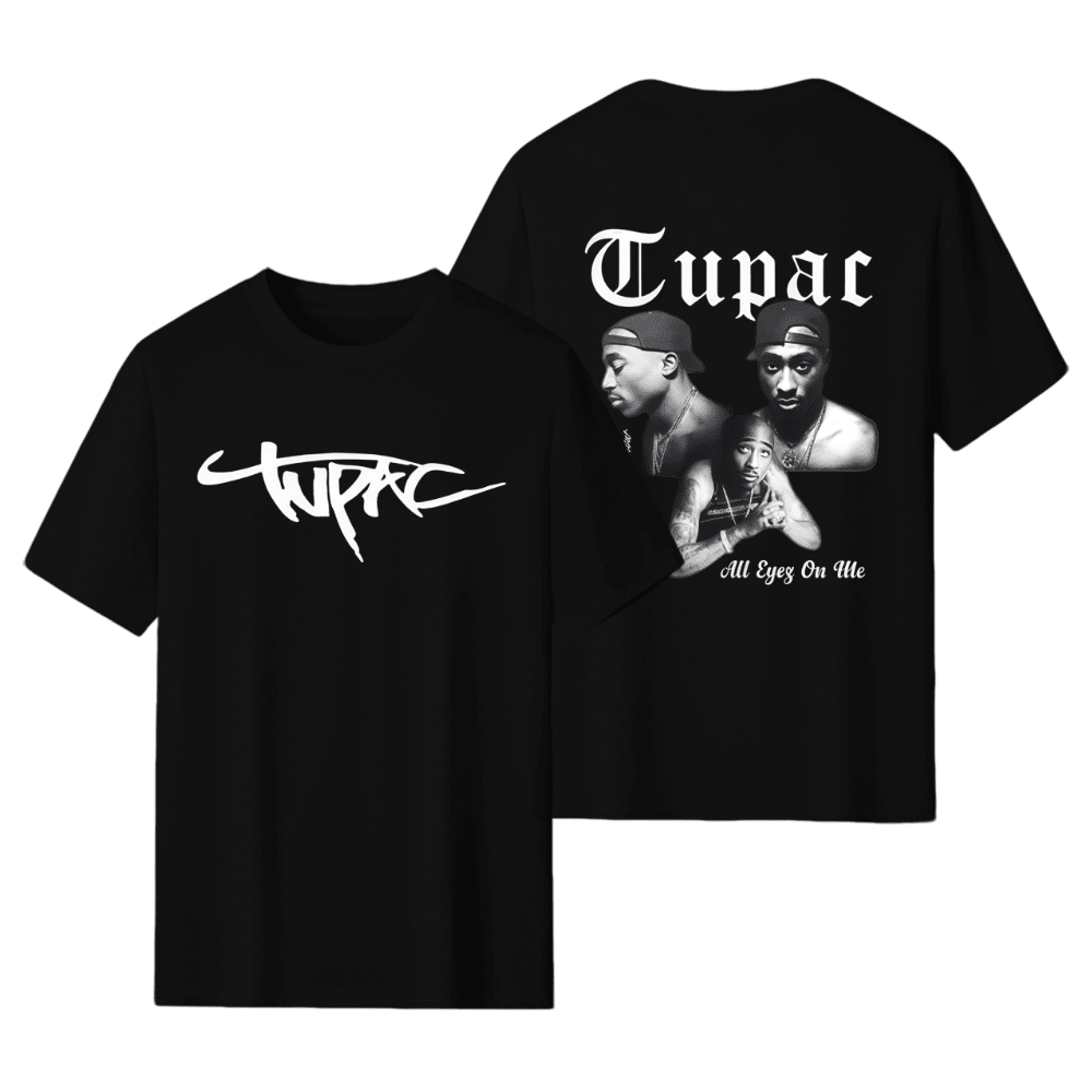 Summer Men's T-Shirt Short Sleeve Top Tupacs 2pacs Hip Hop Short Sleeve Top For Men And Womenual Printed Short Sleeve Hip Hop Style T-Shirt