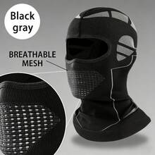 冬季防风保暖拉法帽滑雪面罩，全新男女通用设计，高弹透气面罩，四季皆宜，一体式内衬面罩设计，防风保暖，适用于摩托车骑行、户外运动、寒冷天气骑行、滑雪、登山等活动，是圣诞节、生日、冬季的理想礼物。 - 彩色 - 查看 10