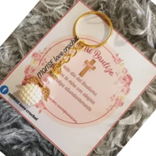 10PZS LLAVEROS PARA BAUTIZO ANGELITOS (SOUVENIRS) - Rosa - Ver 3