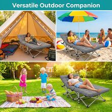 Aoran 300/350/560/660/760LBS Load-Bearing Outdoor Folding Chair, Non-Slip Foot Pads, Foldable Storage Bag Design, Large Extra-Wide Outdoor Furniture, Camping, Picnic, Fishing Nap Chair, Can Be Used As A Holiday Gift. Outdoor Only. - 560 LBS - Xem 3