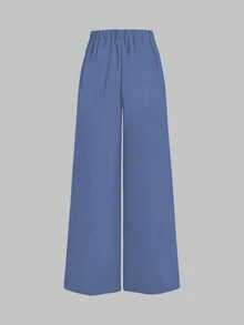 飘逸阔腿裤：轻盈梭织面料搭配弹力抽绳腰带，修身显瘦，是通勤、购物和居家休闲的必备单品。新款春秋季女式休闲裤，适合约会、学生和日常出行。百搭风格，休闲、海滩等场合皆可穿着。抽绳腰带设计，适合外出和居家穿着。 - 漫遊藍 - 查看 4