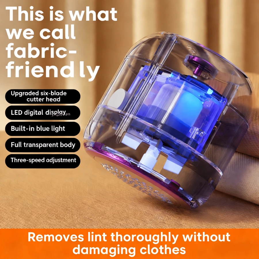 Quitapelusas eléctrico portátil de múltiples velocidades, de larga duración, potente, fácil de limpiar, de bajo nivel de ruido, suave, con malla, carga rápida inalámbrica por USB-C, adecuado para ropa, suéteres, telas, uso doméstico, regalos. Quitapelusas portátil, esencial de viaje, suministros para fiestas del Día de San Valentín para telas