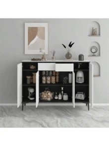 Moderno Simple 120cm Armario De Cocina Sala De Estar Locker - Multicolor - Ver 2