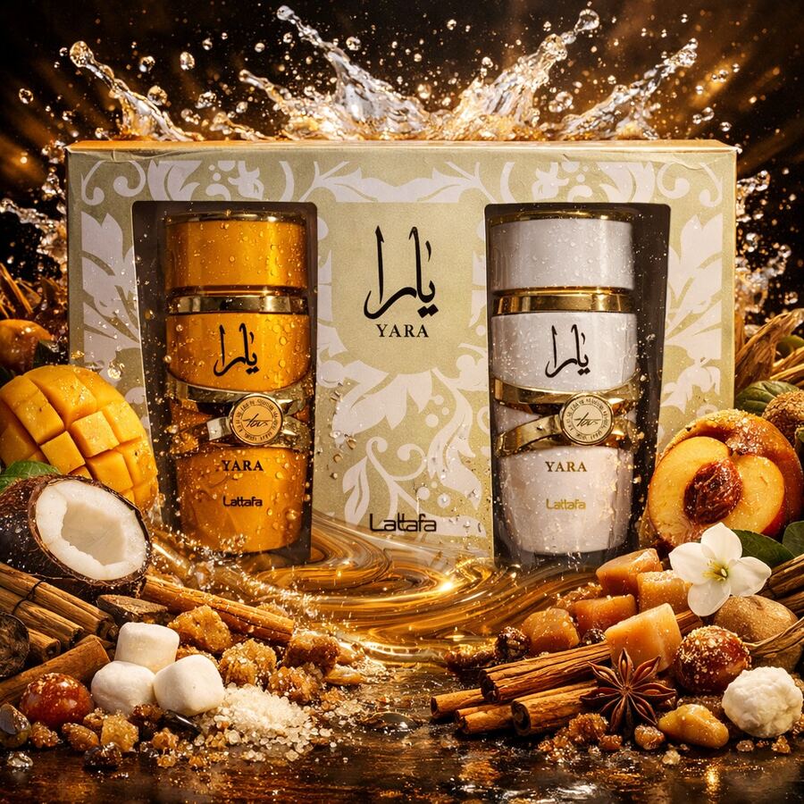 LATTAFA 2X100ML YARA ME & YARA ALL GIFT SET EAU DE PARFUM - GOURMANDE TROPICAL FLORAL CARAMEL MANGO SANDALWOOD - Oriental - View 1
