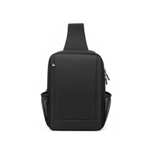 Cross-Body Chest Bag, Water-Resistant Messenger Bag With Padded Compartment Fits 8-14 Inch Tablet/Laptop - Black - View 2