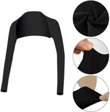 Chal de enfriamiento avanzado, manga para el brazo, protección solar, cómodo y transpirable para mujeres y hombres - Negro - Ver 2
