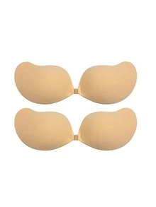 1/2 Pairs Adhesive Bra Strapless Backless, Invisible Nipple Covers With Front Closure, Push-Up Self Sticky Bra For Wedding Dress, Deep V Neck, And Party Gowns - Multicolor - View 11