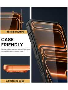 3pcs High Definition Fully Transparent Tempered Glass Screen Protector Compatible With IPhone 17 16 15 14 13 12 11 Pro Max, High Aluminum Glass Tempered Film, Compatible With Face ID Unlock, Fully Transparent High Definition Anti-Fingerprint Anti-Explosion Film, Five-Protection - Clear - View 4