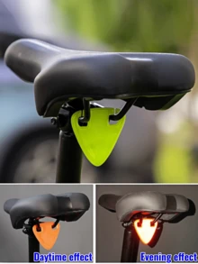 Reflective Bicycle Tail Light, High Visibility Reflective Sticker, Bike Emergency Night Riding Warning Light For Road Bike And Mountain Bike - Multicolor - View 2