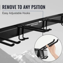 11Pcs-Set Garage Garden Tool Holder Storage Rack Shed Wall Mounted Organiser Long Hooks - Black - View 10