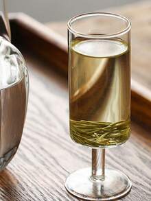 1pc Transparent Glass Stemware Tea Cup, Suitable For Green Tea And Flower Tea - Transparent - View 4