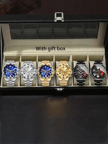 Men's Steel Band Elegant Quartz Watch, Business Style High-End Men's Watch - Multicolor - View 1