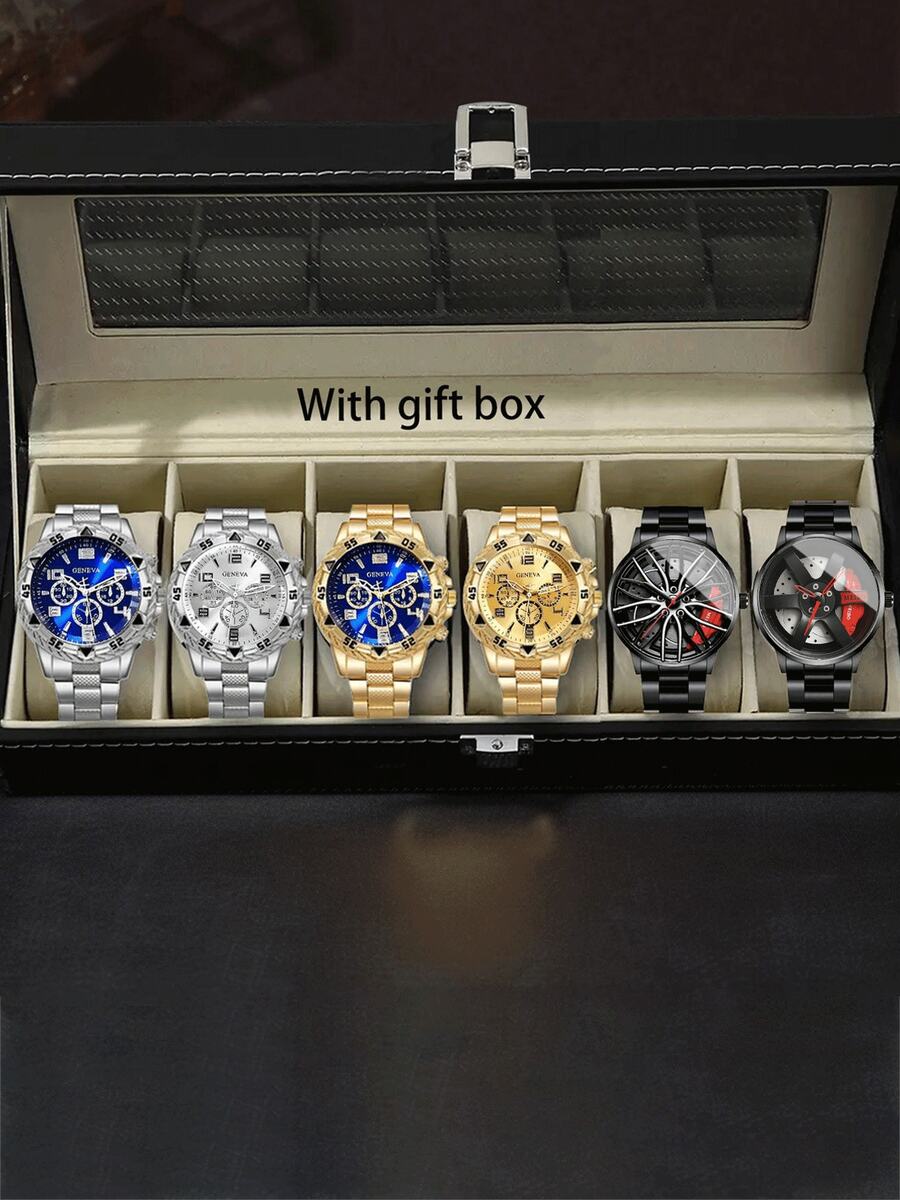 Men's Steel Band Elegant Quartz Watch, Business Style High-End Men's Watch - Multicolor - View 1