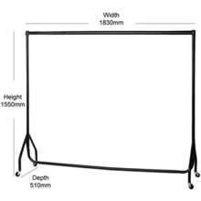 Heavy Duty Clothes Rail Garment Rail 6ft Long X 5ft High Metal Storage Hanging Rack - Default - View 2