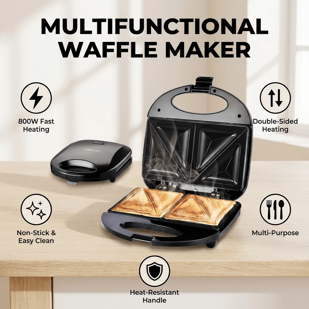 SOKANY08112 Home Breakfast Sandwich Maker Toaster Oven Sandwich Machine - Black - View 1