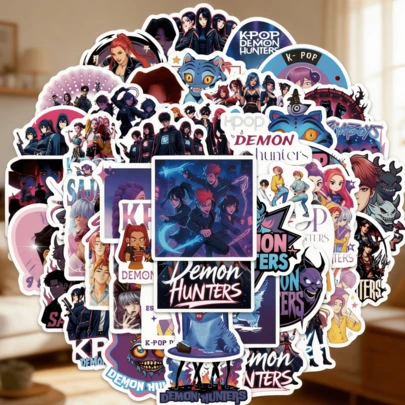 50pcs K-Pop Girl Group Sticker Set - Vibrant Cartoon DIY Stickers, Suitable For Teenagers And Fans To Decorate Laptops, Tablets And Desktops, Great As Easter, Valentine's Day And New Year Gifts