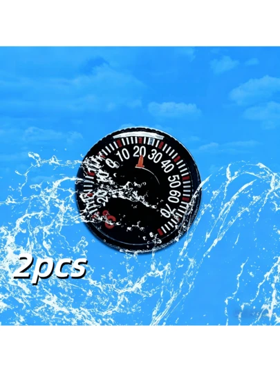 2 piezas Termómetros mini para coche, medidor de temperatura y humedad, regalos impermeables para coche, decoración interior de coche, decoración personalizada de coche, accesorios de coche.