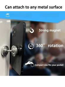 Magnetic Metal Phone Holder For Gym, Navigation, Car Dashboard, Universal 720° Adjustable Smartphone Holder - A - View 9